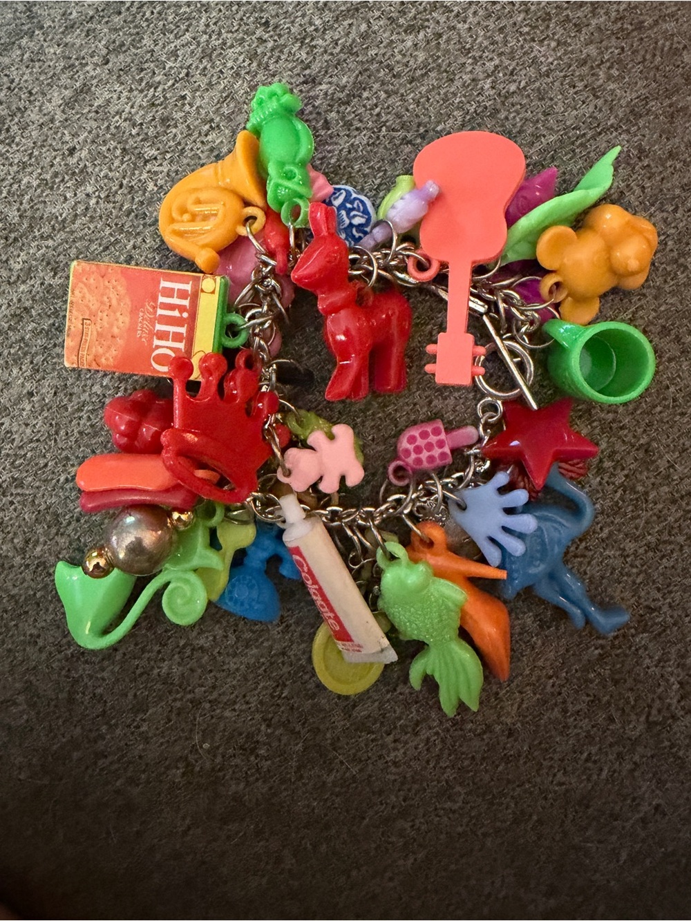 Retro Multicolor Charm Bracelet - 80’s nostalgia